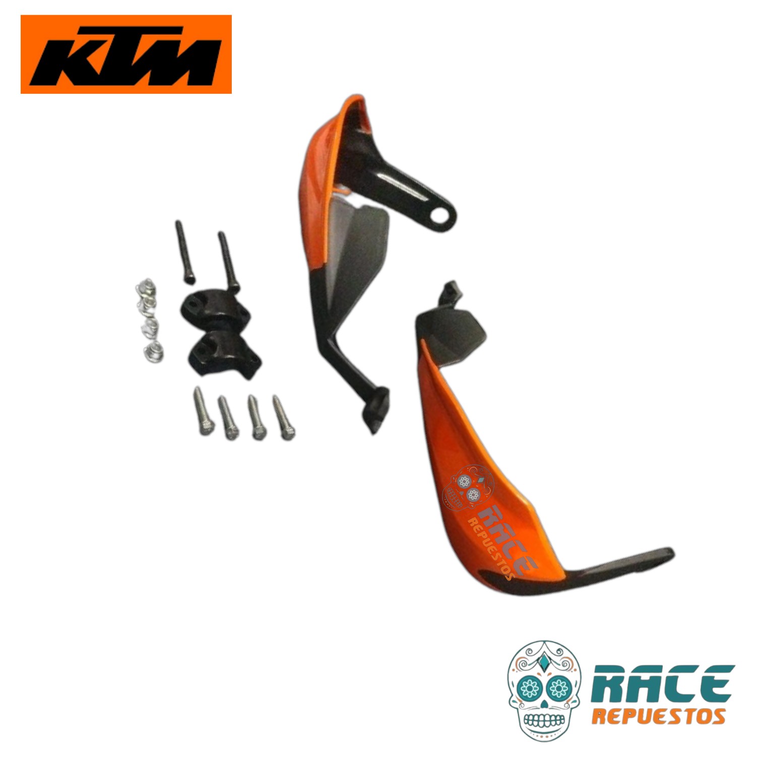 KIT CUBREPUÑO KTM DUKE 390 NARANJA (HANDGUARD) - Image 2