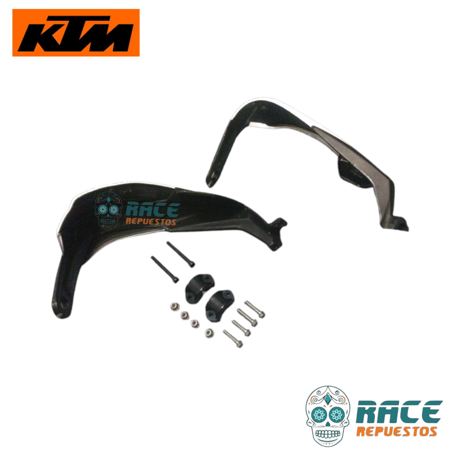 KIT CUBPREPUÑOS KTM DUKE 390 BLANCO (MOD. CLASICO) (HANDGUARD) - Image 6