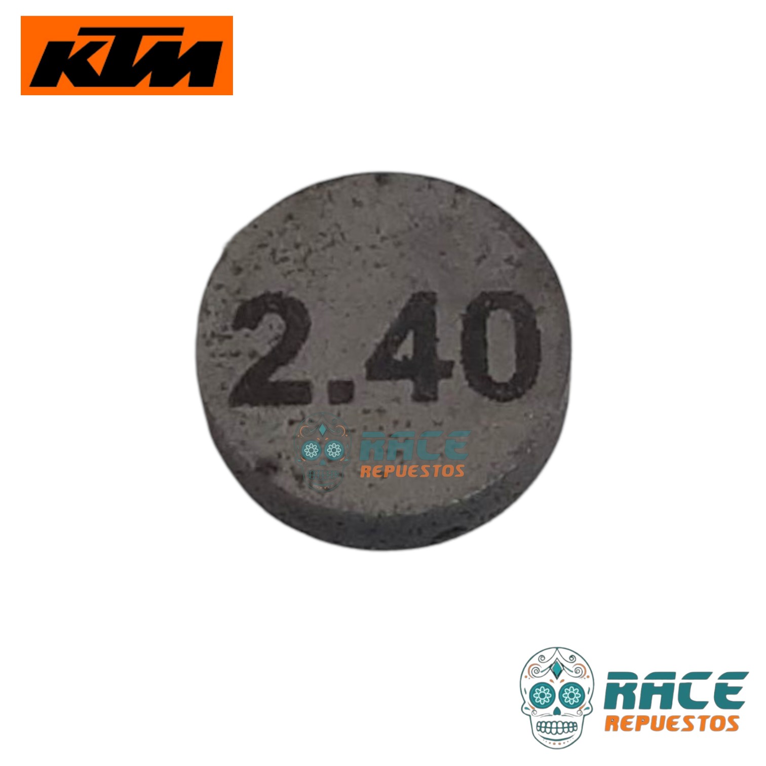 PASTILLAS DE REGULACIÓN 2.40mm KTM DUKE 200 KTM RC 200 ARANDELA AJUSTE VALVULA