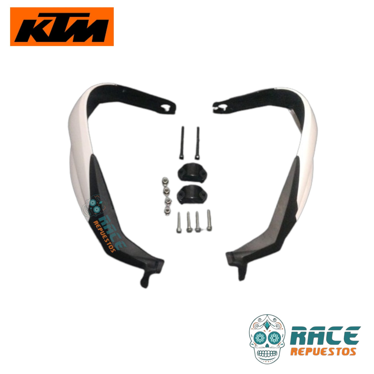 KIT CUBPREPUÑOS KTM DUKE 390 BLANCO (MOD. CLASICO) (HANDGUARD) - Image 3