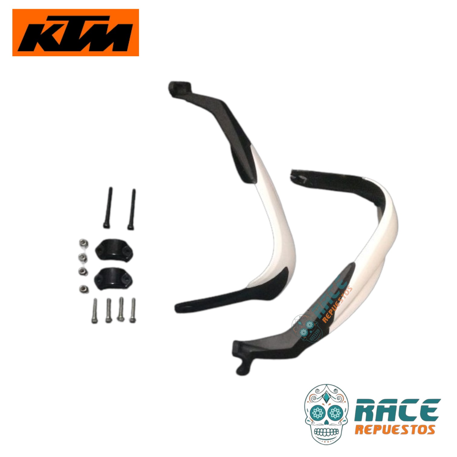 KIT CUBPREPUÑOS KTM DUKE 390 BLANCO (MOD. CLASICO) (HANDGUARD) - Image 4