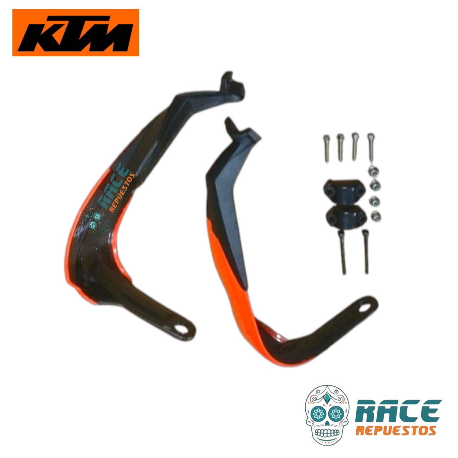 KIT CUBREPUÑO KTM DUKE 390 NARANJA (HANDGUARD) - Image 4