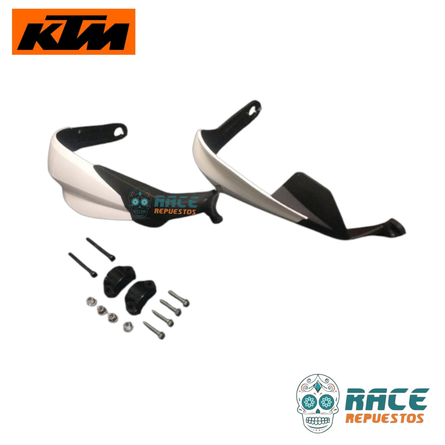 KIT CUBPREPUÑOS KTM DUKE 390 BLANCO (MOD. CLASICO) (HANDGUARD) - Image 5