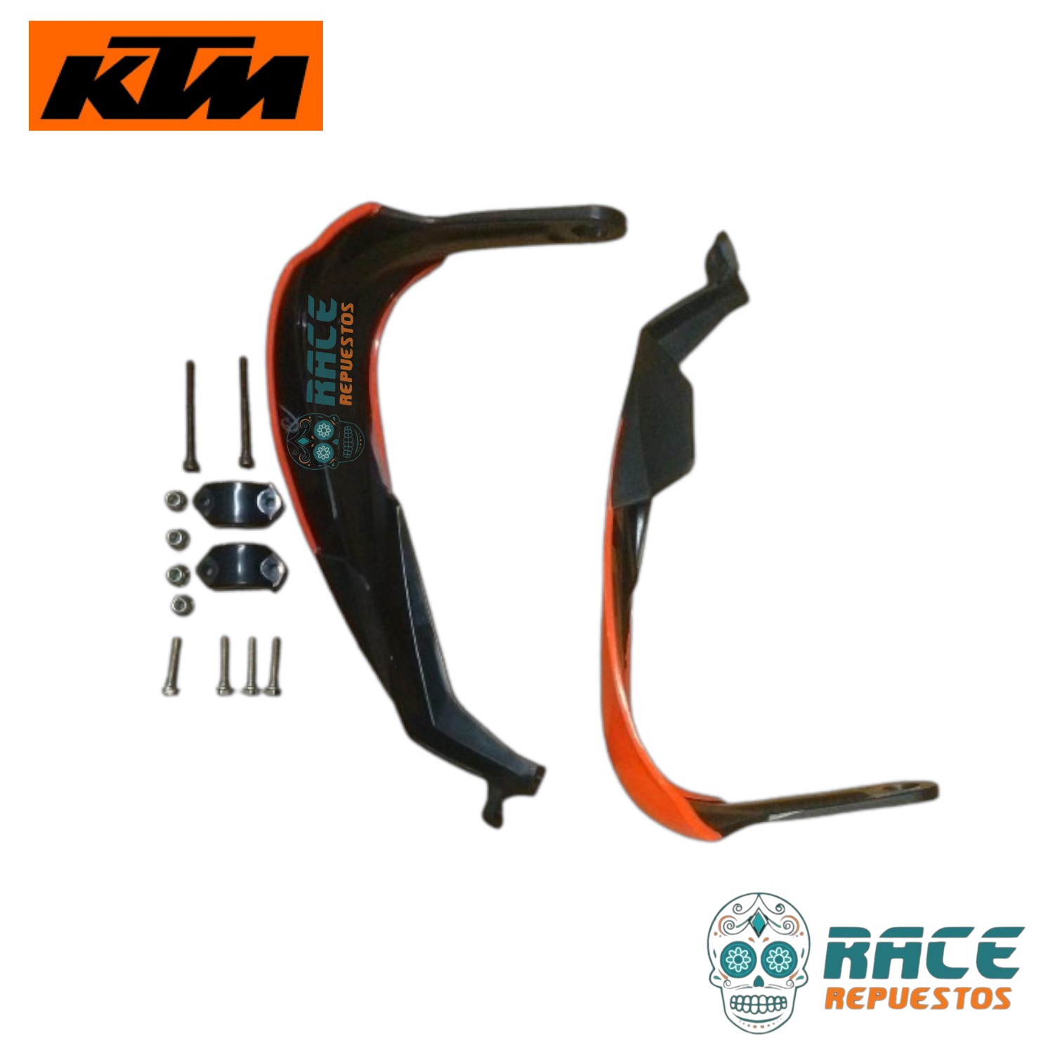 KIT CUBREPUÑO KTM DUKE 390 NARANJA (HANDGUARD) - Image 5