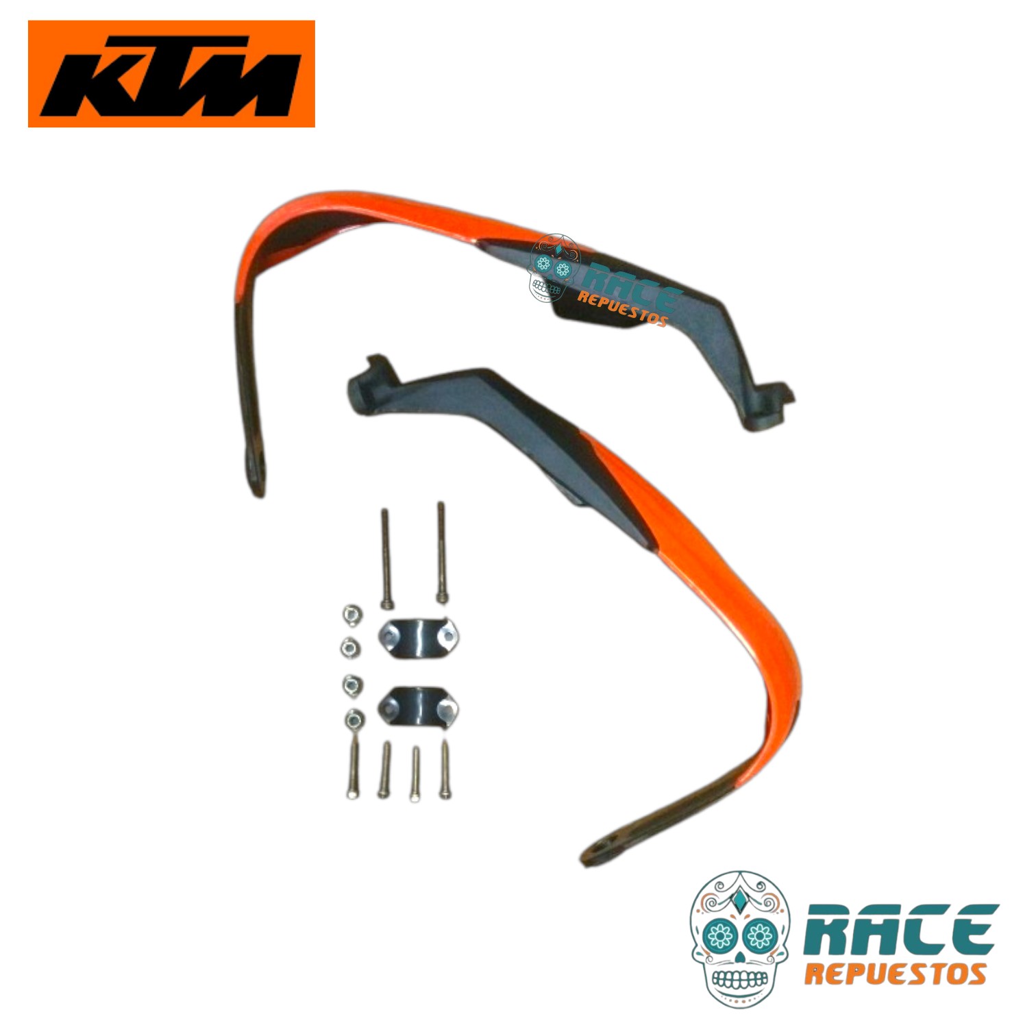 KIT CUBREPUÑO KTM DUKE 390 NARANJA (HANDGUARD) - Image 6
