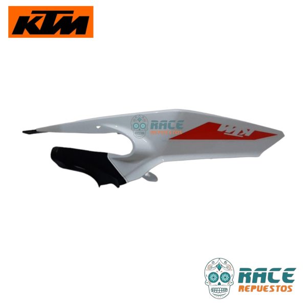 TAPA LATERAL SILLA BLANCO DERECHO KTM DUKE 200 DUKE 390 ORIGINAL - Image 2