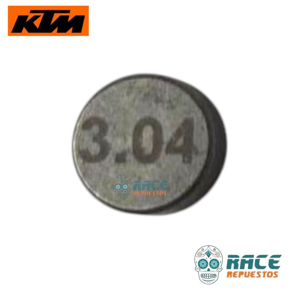 PASTILLA REGULACIÓN 3.04mm KTM DUKE 125 200 KTM RC 125 RC 200 (ARANDELA AJUSTE VÁLVULA)