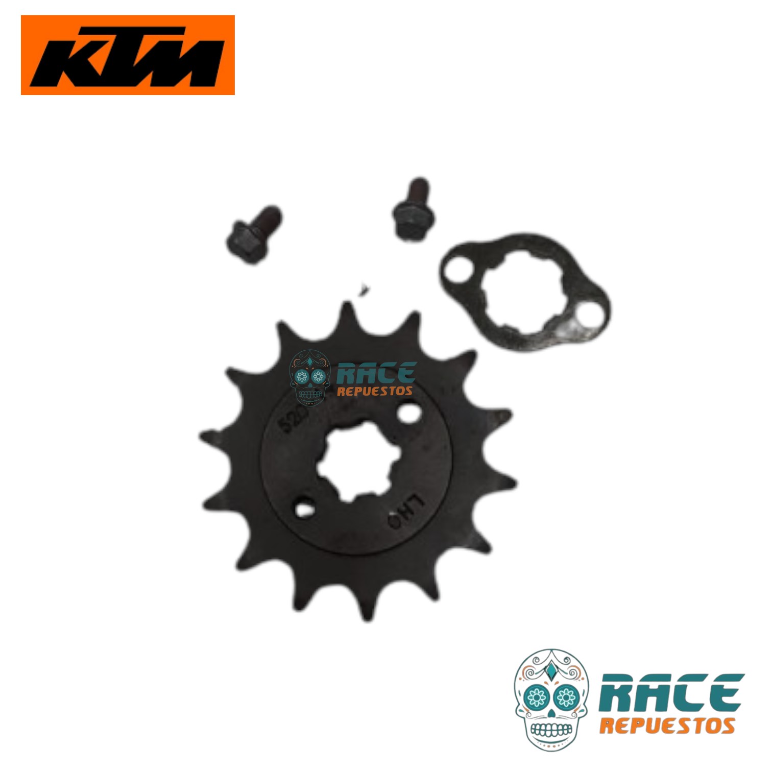 Set Piñón Ataque Salida y Arandela KTM DUKE 125 200 KTM RC 125 RC 200 Original - Image 3