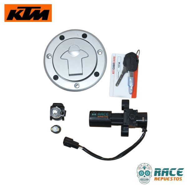 KIT SWICHE ENCENDIDO CHAPA KTM DUKE 200 KTM 390 CLÁSICA 2013-2016