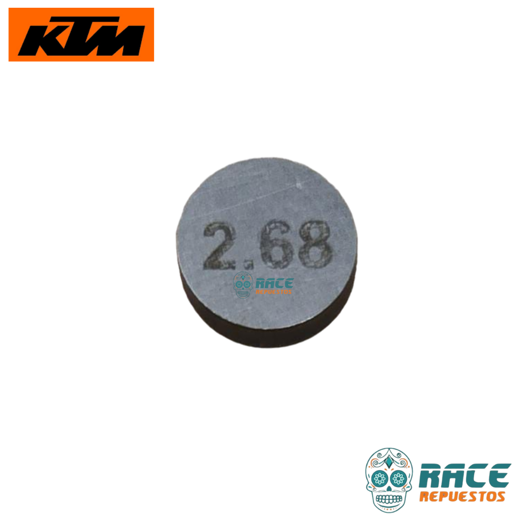 PASTILLAS DE REGULACIÓN 2.68mm KTM DUKE 250 KTM 390 RC 390 Adventure Svartpilen ARANDELA AJUSTE VÁLVULA