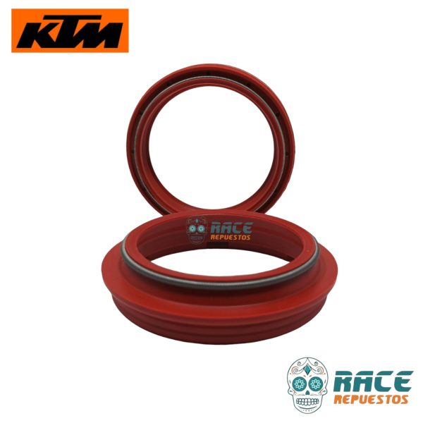 RETEN TELESCOPICAS SUSPENSION DELANTERO ROJO KTM DUKE KTM RC MOD. NUEVOS (con Polvo) - Image 3