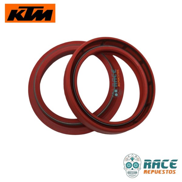 RETEN TELESCOPICAS SUSPENSION DELANTERO ROJO KTM DUKE KTM RC MOD. NUEVOS (con Polvo) - Image 4