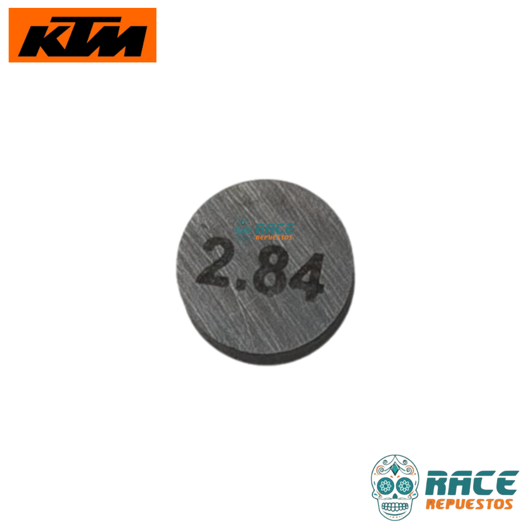 PASTILLAS DE REGULACIÓN 2.84mm DUKE 250 390 RC 390 Adventure Svartpilen ARANDELA AJUSTE VÁLVULA