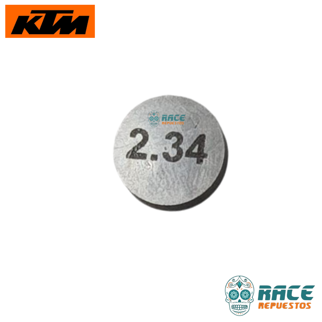 PASTILLAS DE REGULACIÓN 2.34mm KTM DUKE 250 390 RC 390 Adventure Svartpilen ARANDELA AJUSTE VÁLVULA