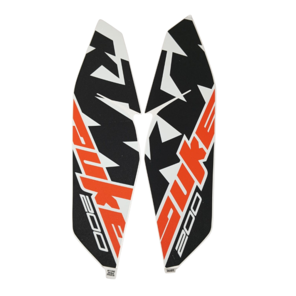CALCOMANIA KTM DUKE 200 CLASICA (NEGRA NARANJA)
