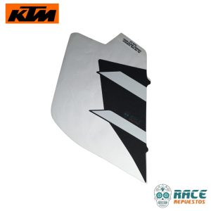CALCOMANIA IZQUIERDA BLANCA KTM RC 390 (ESTANQUE)