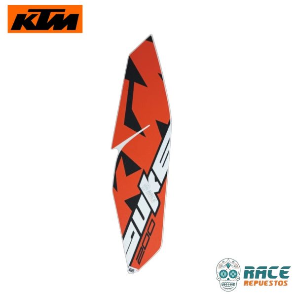 CALCOMANIA IZQUIERDA NARANJA KTM DUKE 200