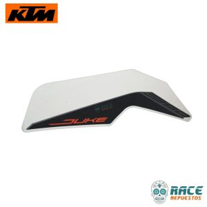 CALCOMANIA DERECHA GRIS KTM DUKE 390 (ESTANQUE)