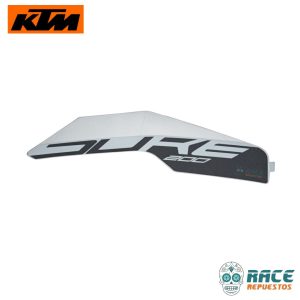 CALCOMANIA IZQUIERDA BLANCA KTM DUKE 200 (ESTANQUE)