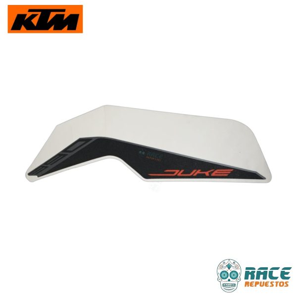 CALCOMANIA IZQUIERDA GRIS KTM DUKE 390 (ESTANQUE)