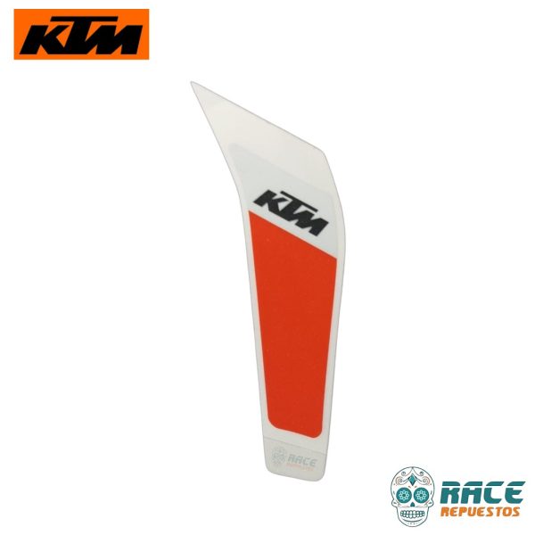 CALCOMANIA DERECHO BLANCA KTM DUKE 200 (ESTANQUE)