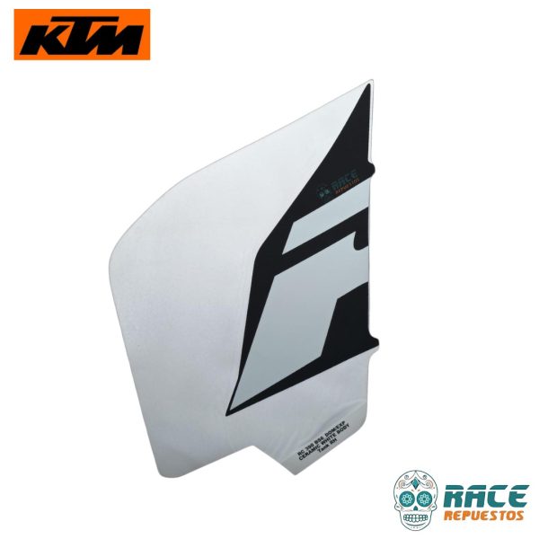 CALCOMANIA DERECHA BLANCA KTM RC 390 (ESTANQUE)