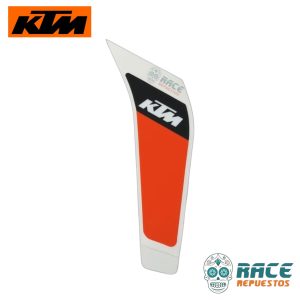 CALCOMANIA IZQUIERDA BLANCA KTM DUKE 390 2020-2023 (ESTANQUE)