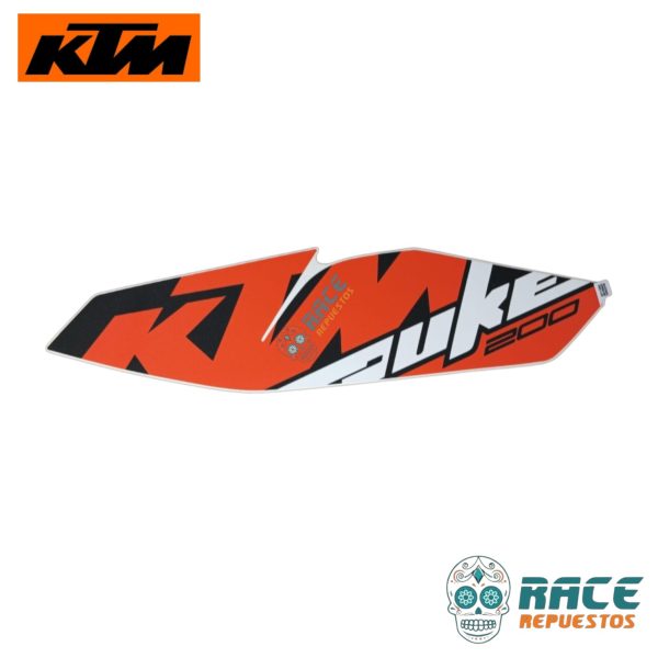 CALCOMANIA DERECHA NARANJA KTM DUKE 200 2017-2019 (ESTANQUE) - Image 4