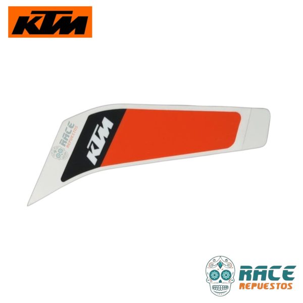 CALCOMANIA IZQUIERDA BLANCA KTM DUKE 390 2020-2023 (ESTANQUE) - Image 4