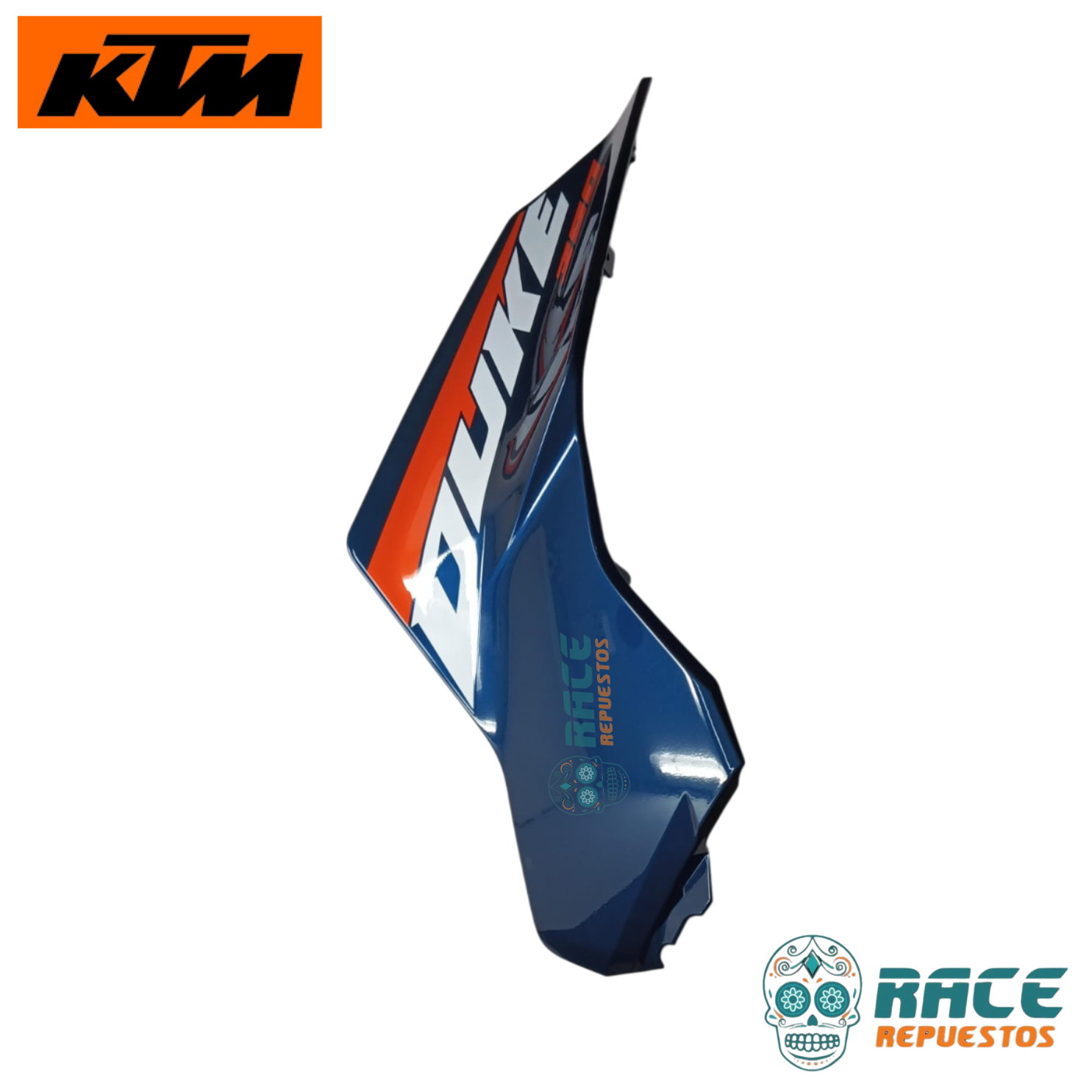 Cubierta de Tanque Derecho Azul KTM Duke 390 Generacion-3 Original (Tapa Estanque)